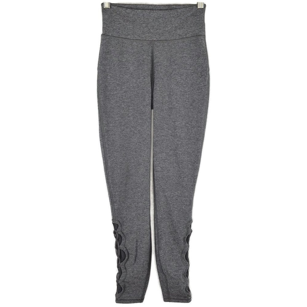 lululemon Tied To It 7/8 Tights 25" Size 4 in Heathered Black & Dark Carbon